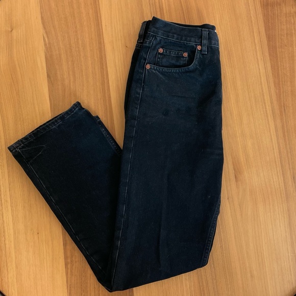 Zara Straight Leg Black Jeans - Picture 2 of 5